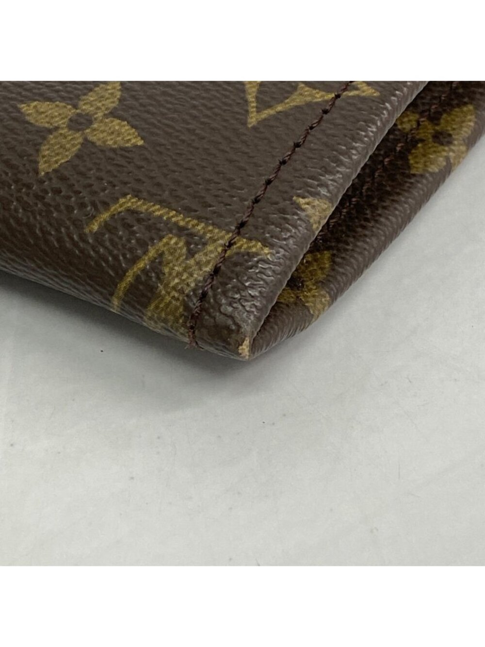 ★SOLD★ Louis Vuitton Clutch Monogram Poche Document Brown - Picture 7 of 8